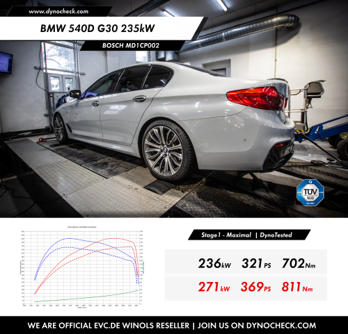 Stage1 Tuning - ECU Bosch MD1CP002 - BMW 540D G30 235kW