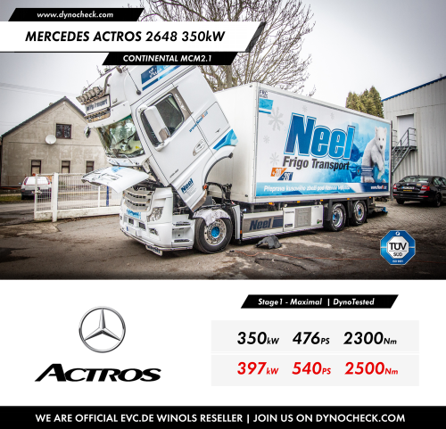 Stage1 Tuning - ECU Continental MCM2.1 - Mercedes Actros